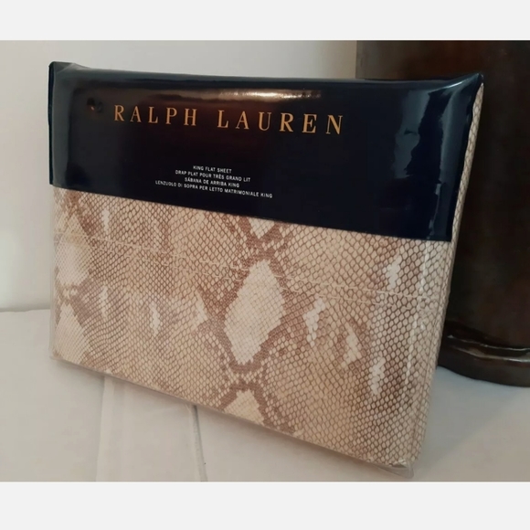 RALPH LAUREN SELLEK King Flat Sheet PYTHON Great Sands Collection MSRP$245 - Picture 8 of 8